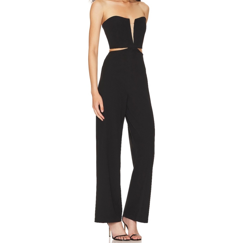 Ambiance Bardot Black Strapless Jumpsuit